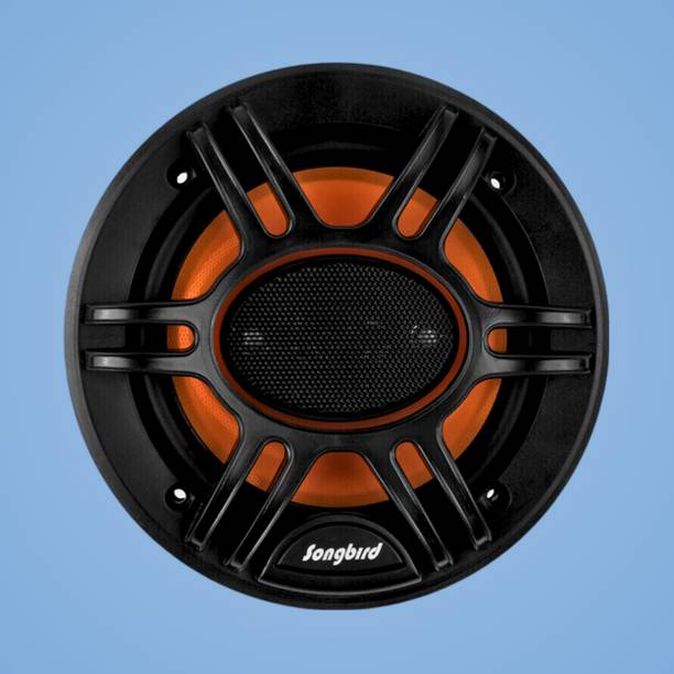 songbird 6 Inch Max 3 Way Door Speaker Inbuilt Tweeter 2 Piece in Box with Grill & Jaali A07-SB-B660S Coaxial Car Speaker