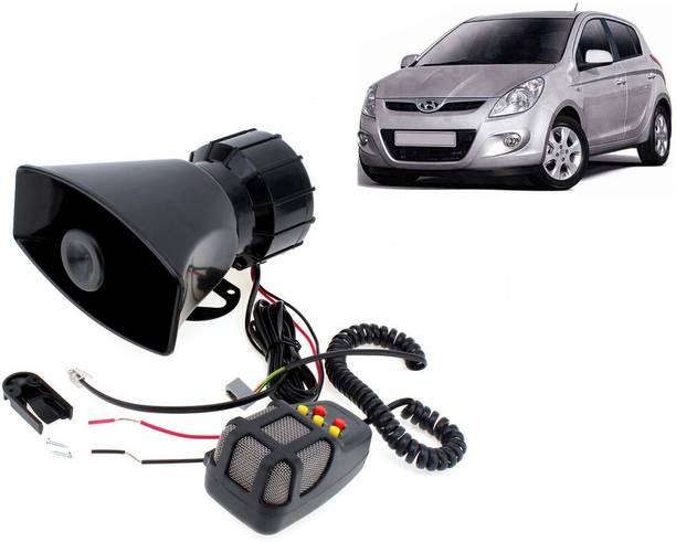 Selifaur 12 Volt Electric Air Horn Siren Speaker With Mic 7 Tone Sound Loud Car Siren Hooter/Ambulance/Siren/Traffic Sound For I20 Type-1 Component Car Speaker