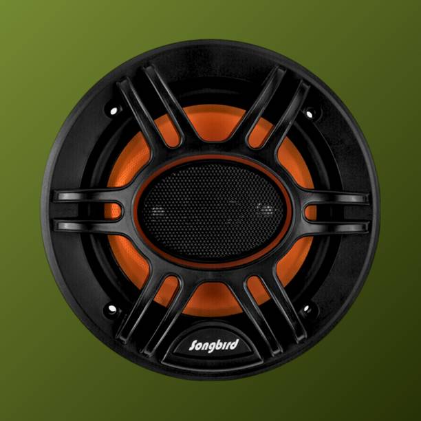 songbird 6 Inch Max 3 Way Door Speaker Inbuilt Tweeter 2 Piece in Box with Grill & Jaali A02-SB-B660S Coaxial Car Speaker