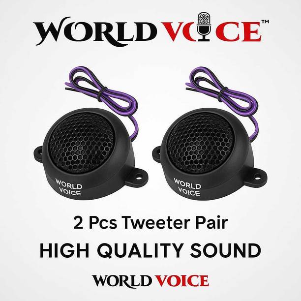 worldvoice WORLD VOICE Car Tweeter High Frequency Jhankaar Effect, Stylish Design wv-stand twtr Tweeter Car Speaker