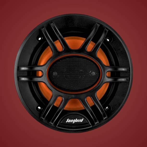 songbird 6 Inch Max 3 Way Door Speaker Inbuilt Tweeter 2 Piece in Box with Grill & Jaali A47-SB-B660S Coaxial Car Speaker