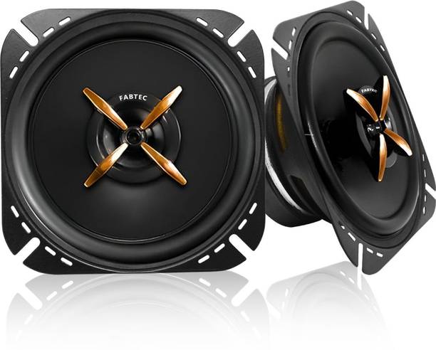 FABTEC 4 Inch 3 Way Coaxial Car Speaker 200W Peak Power, 4 Ohm, Stereo Audio (Set of 2) Coaxial Car Speaker