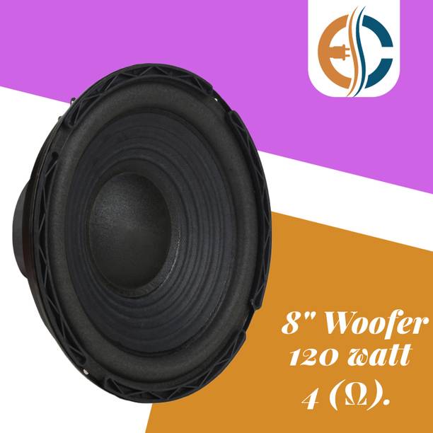 Electronics Crafts EC-8-RRW-9017 8 " Woofer (Black) 120 watt Woofer Speaker Component Car Speaker