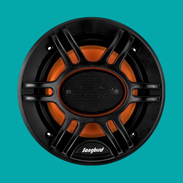 songbird 6 Inch Max 3 Way Door Speaker Inbuilt Tweeter 2 Piece in Box with Grill & Jaali A48-SB-B660S Coaxial Car Speaker