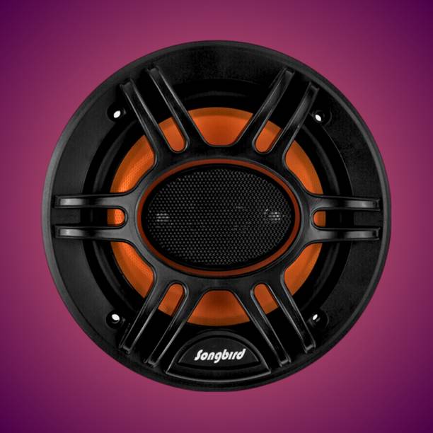 songbird 6 Inch Max 3 Way Door Speaker Inbuilt Tweeter 2 Piece in Box with Grill & Jaali A40-SB-B660S Coaxial Car Speaker