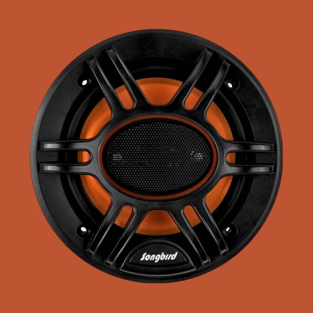 songbird 6 Inch Max 3 Way Door Speaker Inbuilt Tweeter 2 Piece in Box with Grill & Jaali A56-SB-B660S Coaxial Car Speaker