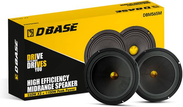 DBASE DBSM65M 6.5" High Efficiency Midrange Speaker | Powerful Sound | 4 Ohm | Universal Fit Coaxial Car Speaker
