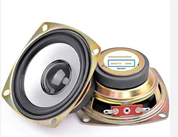 SixOhms 3 Inch 2 Ohm 5-10W Subwoofer Speaker Pack-2 | Mini HiFi Deep Bass Woofer for Car Audio DIY Home Theater Compact Bass Driver Tweeter Car Speaker