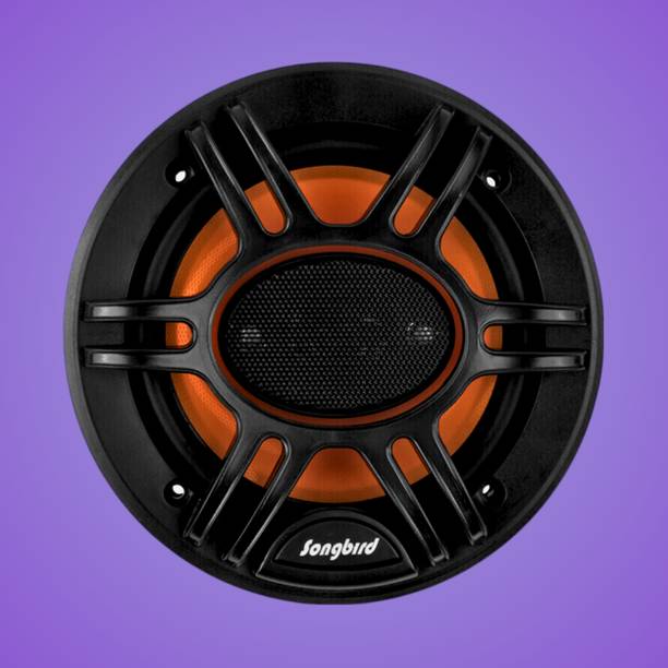 songbird 6 Inch Max 3 Way Door Speaker Inbuilt Tweeter 2 Piece in Box with Grill & Jaali A20-SB-B660S Coaxial Car Speaker