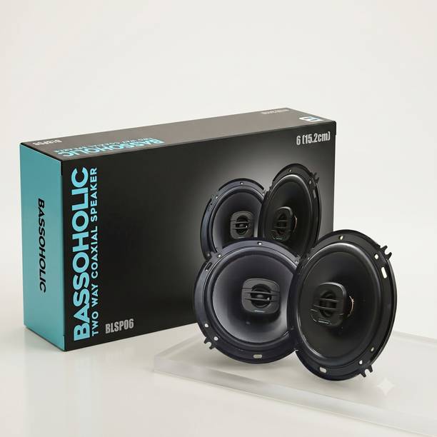 BASSOHOLIC Premium 6" Two-Way Coaxial Car Speaker | High-Bass Sound Speakers | 25mm Tweeter BLSP06 Coaxial Car Speaker