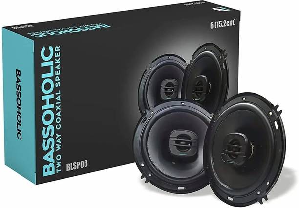 BASSOHOLIC BLSP06 6" Two Way Coaxial Car Speakers | High Bass, Clear Treble, Universal Fit Coaxial Car Speaker