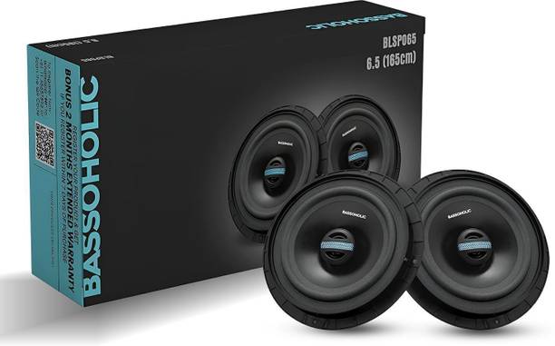 BASSOHOLIC BLSP065 6.5" Two-Way Coaxial Car Speakers | High Bass | Superior Sound | Universal Fit Coaxial Car Speaker