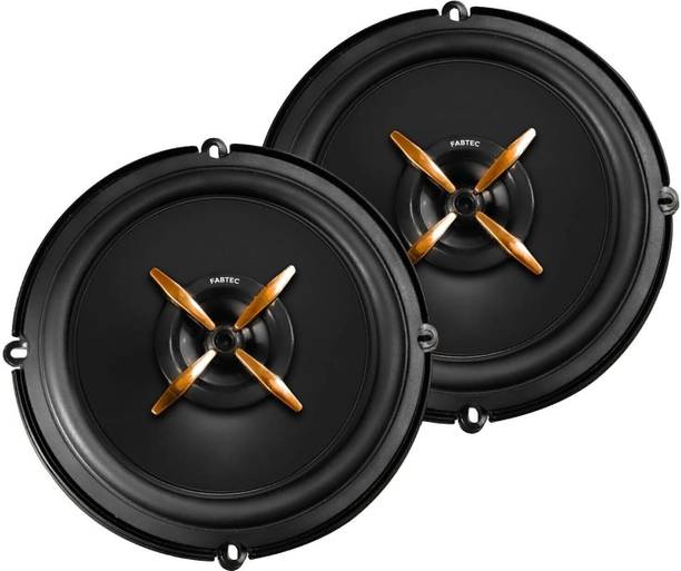 FABTEC Powerful 6-Inch 3-Way Coaxial Car Speakers + 80W RMS / 320W Peak 4-Ohm Full-Range Stereo Sound + Easy Door Fit (Set of 2) Coaxial Car Speaker
