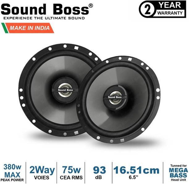 Sound Boss SB-CX-62SI Premium 2 Way 6.5 Inch 75 Watts RMS Coaxial Car Speaker