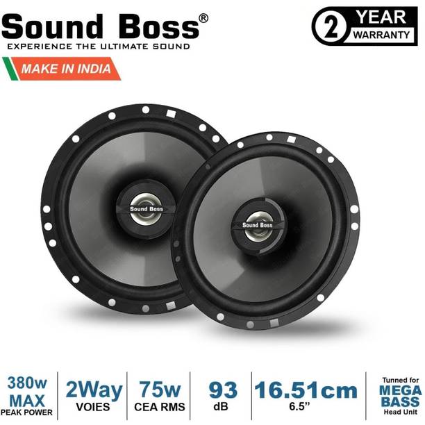 Sound Boss SB-CX-62SI Premium 2 Way 6.5 Inch 75 Watts RMS Coaxial Car Speaker