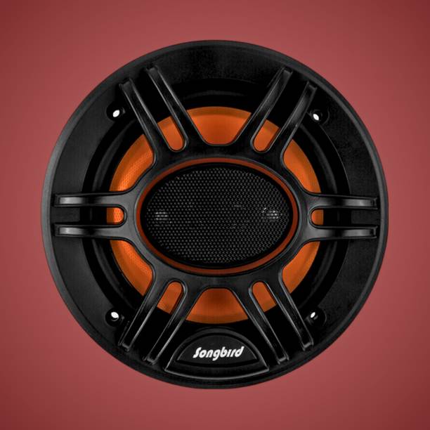 songbird 6 Inch Max 3 Way Door Speaker Inbuilt Tweeter 2 Piece in Box with Grill & Jaali A25-SB-B660S Coaxial Car Speaker