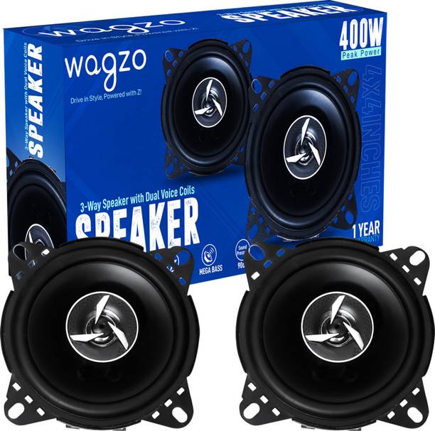 Wagzo Component Speaker for 400W,2Way,Music,BassWooferSound,4inch Stereo Systemfor Car WAS-25 Coaxial Car Speaker