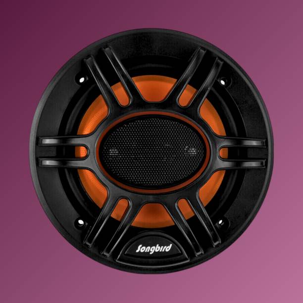 songbird 6 Inch Max 3 Way Door Speaker Inbuilt Tweeter 2 Piece in Box with Grill & Jaali A55-SB-B660S Coaxial Car Speaker
