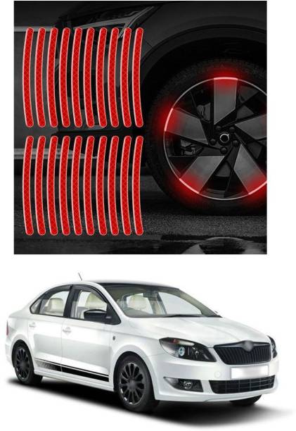 PECUNIA Universal for vehicle Reflective Wheel Rim Stripe Decal Sticker 978 6 mm x 6 m Red Reflective Tape