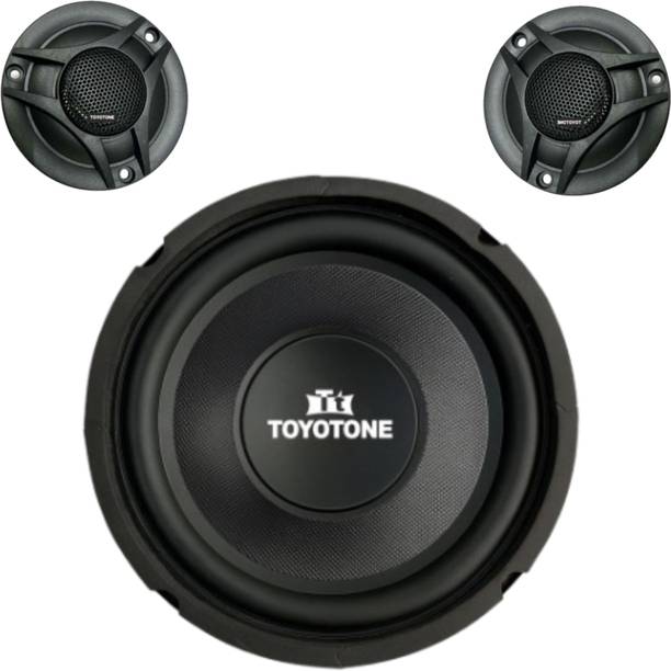 TOYOTONE 6" HI-FI Subwoofer | Waterproof Coated Cone | 8 Ohms | Long Strokers | Rubber Edge| Y35 90*17 MM Magnet | 60 Watt ,(Subwoofer with 2 Tweeters) Subwoofer