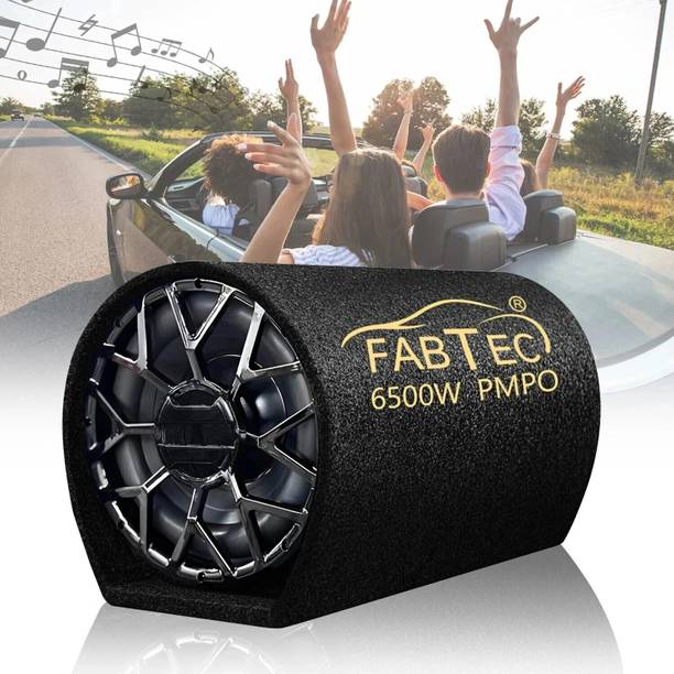 FABTEC Active Car 12 Inch Plug and Play (Built-In Amplifier) Bass Tube Subwoofer