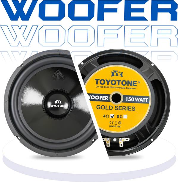 TOYOTONE 8" Inch HI-FI Woofer Speaker | Copper Coil of 4 Ohms | Paper-Coated Rubber Edge Woofer | 120x20mm Single Magnet | 150 Watt for Car and Home Audio Subwoofer