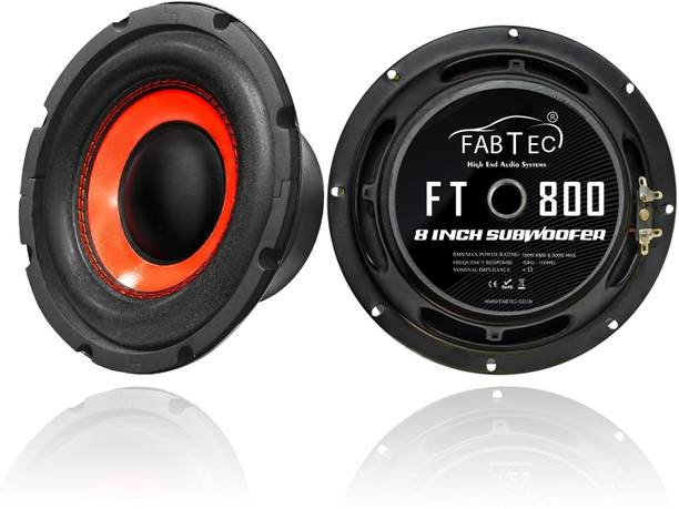 FABTEC 8 Inch Subwoofer with 4-ohms , 500W Peak Power (Single Piece) For Car 90dB Bass Audio Single Magnet, Car Audio System Subwoofer