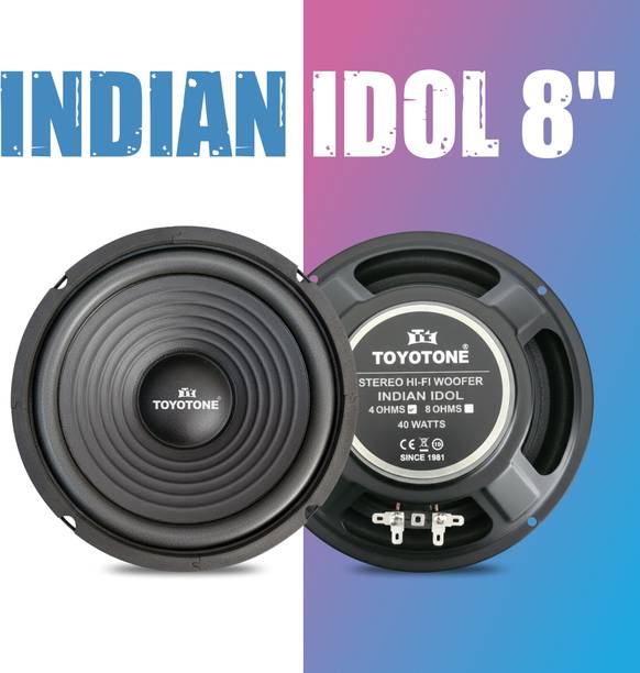 TOYOTONE (Pack of 2) 8-Inch Hi-Fi Woofer Speaker - 4 Ohm Copper Coil | INDIAN-IDOL SERIES | for Car & Home Audio Systems Subwoofer