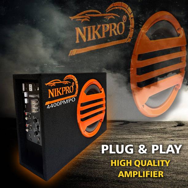 NIKPRO Car Under Seat 8 Inch Active Subwoofer Bass Tube 4400W Peak Power And Built-in Amplifier Car Bass Tube With High Quality Sound Subwoofer