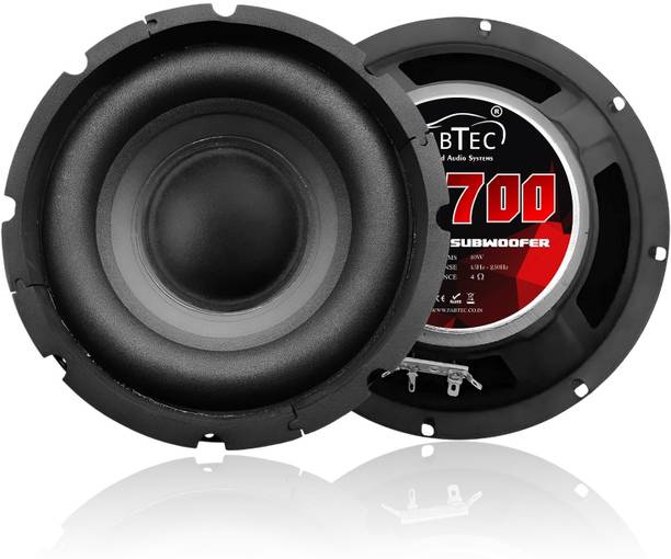 FABTEC 6.5 Inch Subwoofer with 40W RMS, 4-ohms , 250W Peak Power (Single Piece) For Car 90dB Bass Audio Single Magnet, Car Audio System Subwoofer