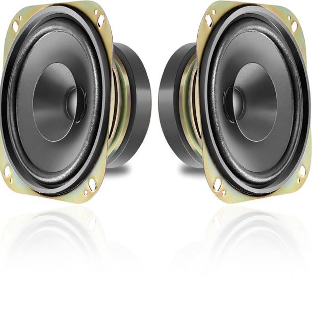 TOYOTONE (Pack of 2) 4" 40W Full Range Speaker Stereo Woofer Speaker | 4" Paper Dual Cone with Cloth Edge 4 Ohm Impedance | 70x10 MM Ferrite Magnet | 25.4mm Voice Coil Subwoofer