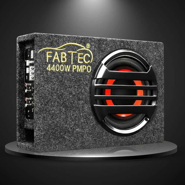 FABTEC 8 Inch Under Seat Car Bass Tube Plug & Play Bass Tube (Built-In Amplifier) Subwoofer