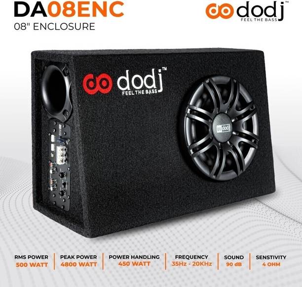 DODJ DA08ENC 8 inch Active Enclosure With Inbuilt Imported Amplifier Powered Subwoofer