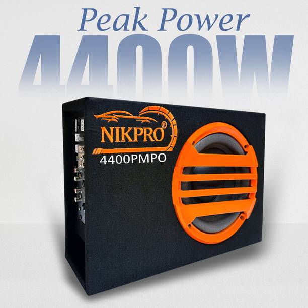 NIKPRO Under Seat Car Bass Tube 4400W Peak Power Active Subwoofer Bass Tube Built-in Amplifier Subwoofer
