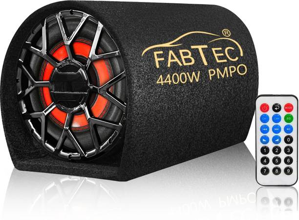 FABTEC 8 Inch Bass Tube with In-Built Amplifier – 200W RMS, 4400W Peak, USB, FM, Bluetooth 5.0 with Remote Control Universal Car Audio Subwoofer