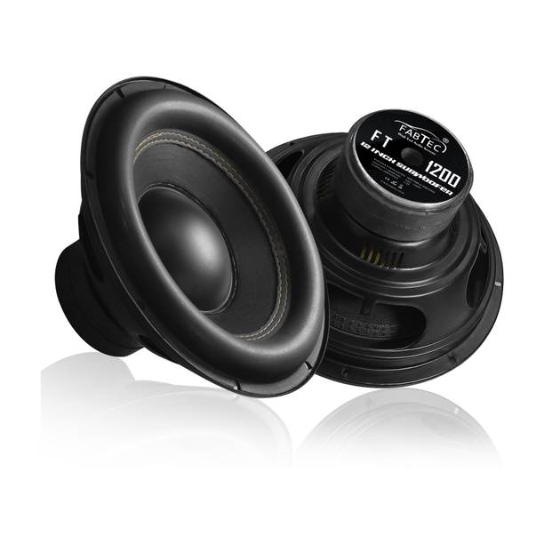 FABTEC 12 Inch Subwoofer 400W RMS, 4-ohms with 1600W Peak Power 4 Layer Copper Coil For Car 90DB Bass Audio Double Magnet Car Audio System (Single Piece) Subwoofer