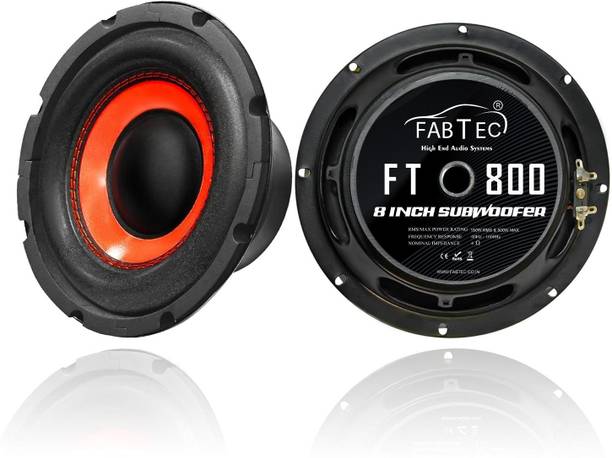 FABTEC 8 Inch Subwoofer with 150W RMS, 4-ohms with 500W Peak Power for Automotive (single piece) Subwoofer for Car 90dB Bass Audio Single Magnet, Car Audio System Subwoofer