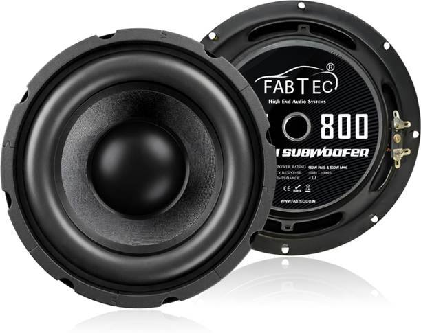 FABTEC 8 Inch Subwoofer with 150W RMS, 4-ohms with 500W Peak Power for Automotive (single piece) Subwoofer for Car 90dB Bass Audio Single Magnet, Car Audio System Subwoofer
