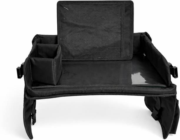 Nomado Kids Travel Activity Tray | Foldable Tray with Tablet Holder | Black | Cup Holder Tray Table