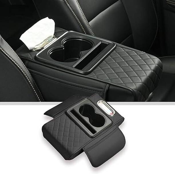 Suvaniq 5-in-1 Car Armrest Organizer Cover with Tissue Holder & Storag Car Armrest Cover