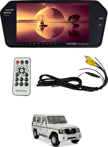 MSNP 7inch Full HD Bt Rearview LED Monitor screen with Remote/USB/FM/AV/MP3/TF 38 Black LCD