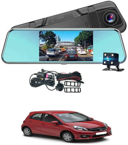 RKPSP 7inch Dual Channel Recorder/Full HD/Loop Recording/Night Vision/Motion Sensor-37 Black LCD