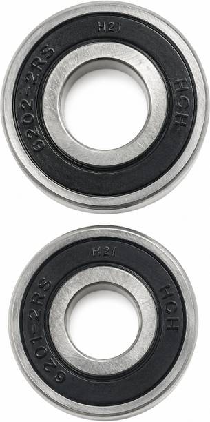 RUSHKO 6201-2RS & 6202-2RS Ceiling Fan Bearing Set, Double Rubber Sealed (Pack of 2) Wheel Bearing