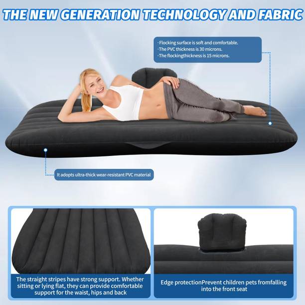 ELVION CAR_BED_BLACK_2026 Car Inflatable Bed