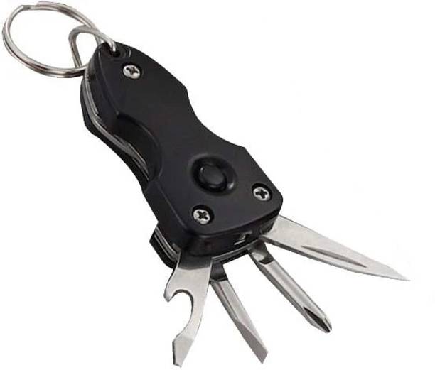 HurryUp J27 6 In 1' Military Key Chain Toolkit With Torch Key Chain