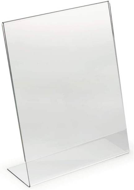 smyalifox Acrylic L Shape Manu Display Stand (A4) L 8.5 X H11Inch(3mm) Transparent/Clear Card Display Stand
