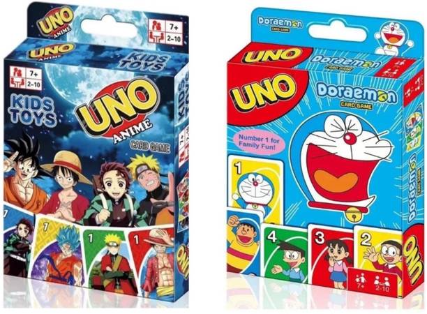 Gift Collection UNO Anime & UNO Doraemon Card Game for kids and family With Special Rules