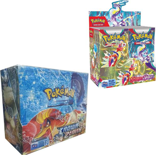 Bestdeals Pokemon cards for kids high hp crown zenith cards 8 pack 96 cards