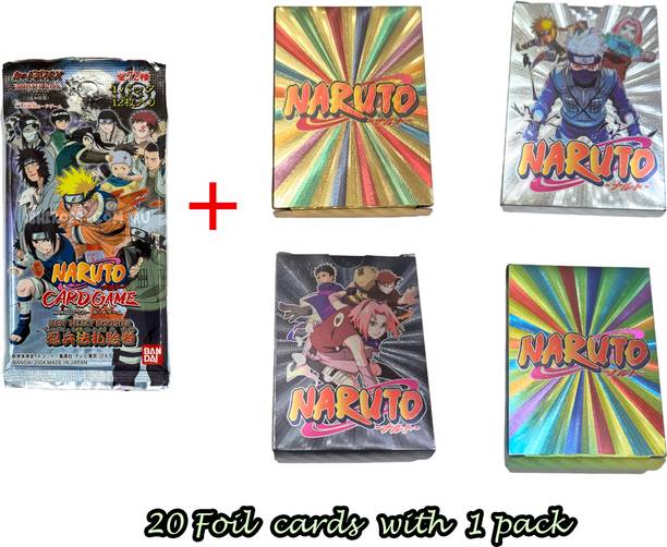 एंसिएंटकर्ट Rare Naruto Rainbow Black Gold Silver PVC set of 20 cards with 1 pack