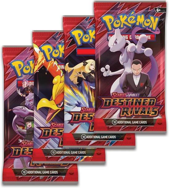 CrazyBuy Pokeémon TCG New Series: Scarlet & Violet—Destined Rivals 4pcs Booster Pack